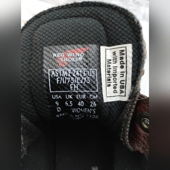 Red Wing Boots 2326 Supersole Size 9 Leather Work Utility Steel Toe Blue Collar - Picture 7 of 9